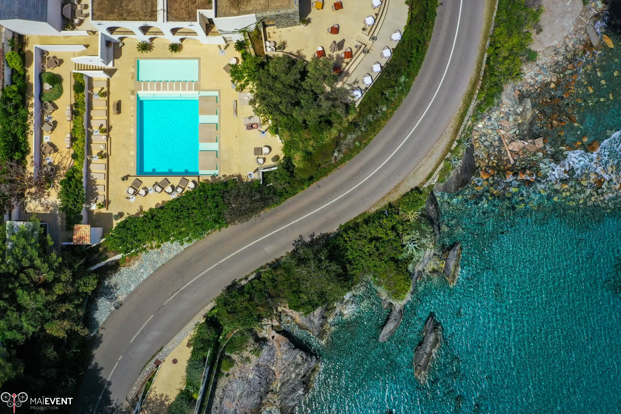 MAIEVENT PROD - Hotel Misincu Vue aérienne drone Corse